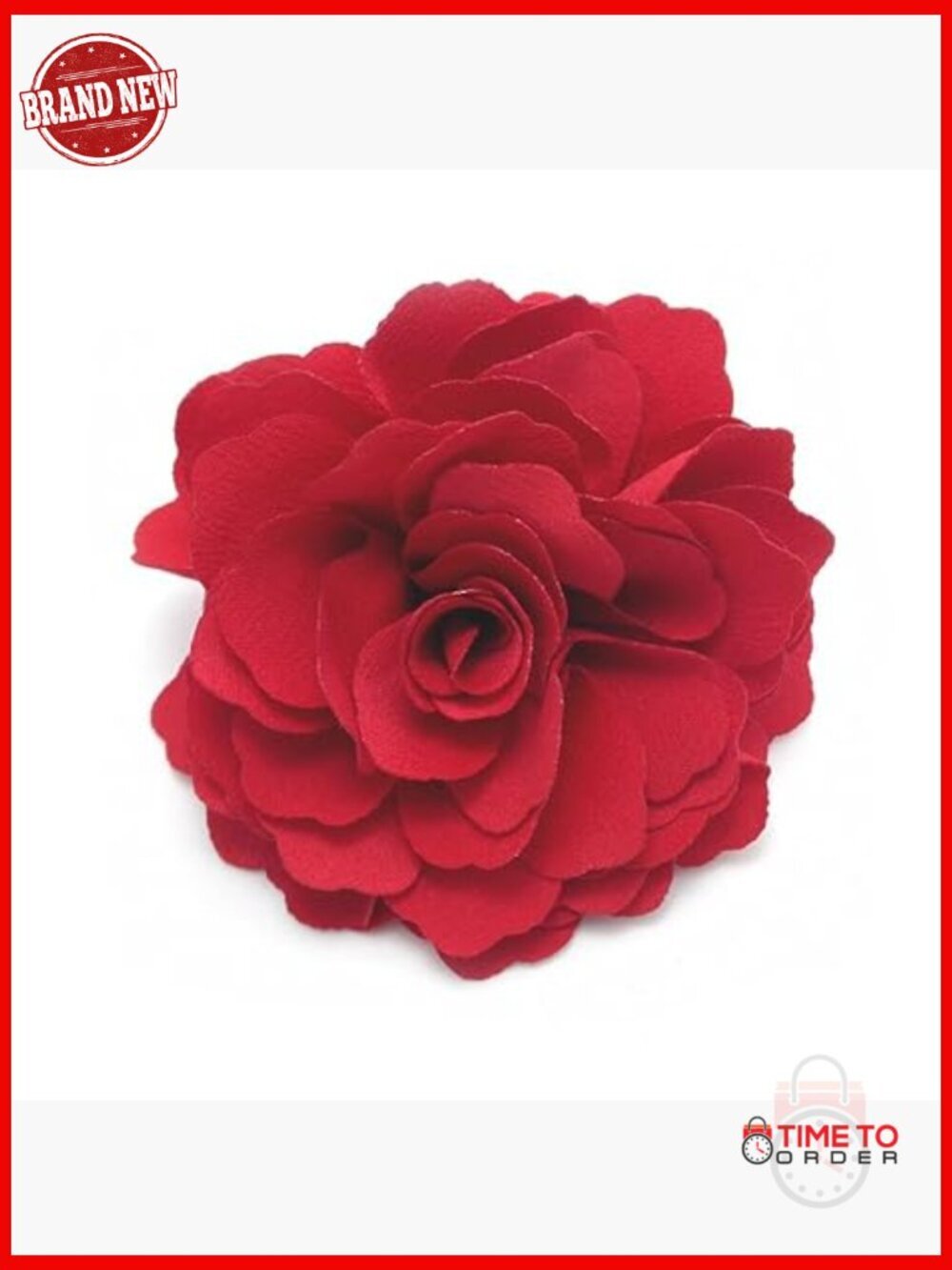 Floral Brooch Pin and Hair Clip Set - 3.1 inch Flower